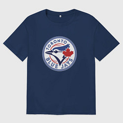 Футболка оверсайз женская Toronto Blue Jays, цвет: тёмно-синий