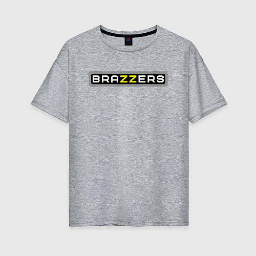 Женская футболка оверсайз Brazzers / Меланж – фото 1
