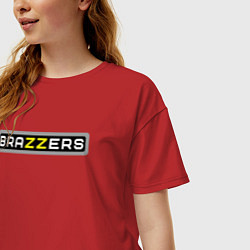 Футболка оверсайз женская Brazzers, цвет: красный — фото 2