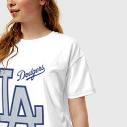 Футболка оверсайз женская Los Angeles Dodgers - baseball team, цвет: белый — фото 2