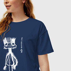 Футболка оверсайз женская Frooogggile Color, цвет: тёмно-синий — фото 2