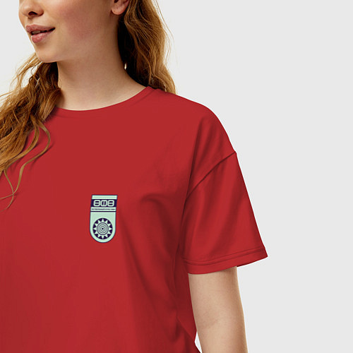 Женская футболка оверсайз Футбольный клуб УФА / Красный – фото 3