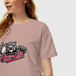 Футболка оверсайз женская Sacramento River Cats - baseball team, цвет: пыльно-розовый — фото 2