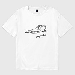 Футболка оверсайз женская Andy Warhol - signature, цвет: белый