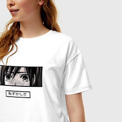 Футболка оверсайз женская Аниме СМУЩЕНИЕ, цвет: белый — фото 2