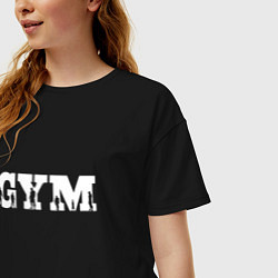 Футболка оверсайз женская GYM- образ жизни, цвет: черный — фото 2