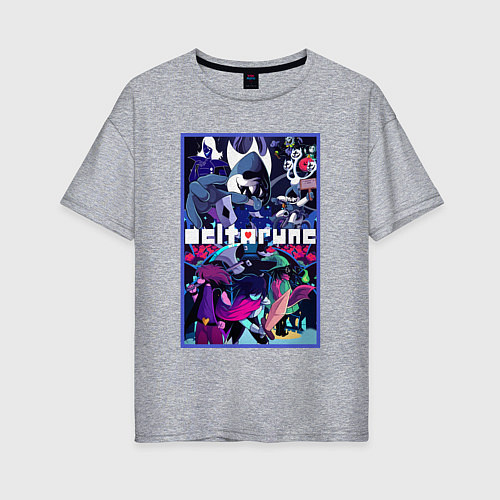 Женская футболка оверсайз ПОСТЕР DELTARUNE ART / Меланж – фото 1