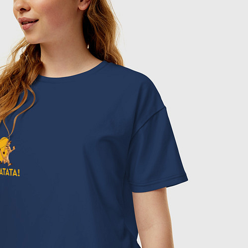 Женская футболка оверсайз Матата Тимон / Тёмно-синий – фото 3