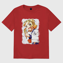 Футболка оверсайз женская Милаха Ятогамэ, цвет: красный