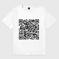 Футболка оверсайз женская QR-код Скала Джонсон, цвет: белый