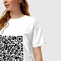 Футболка оверсайз женская QR-код Скала Джонсон, цвет: белый — фото 2