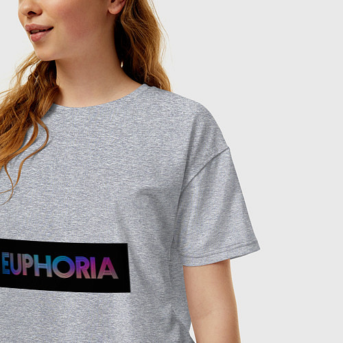 Женская футболка оверсайз Сериал Euphoria - Эйфория / Меланж – фото 3