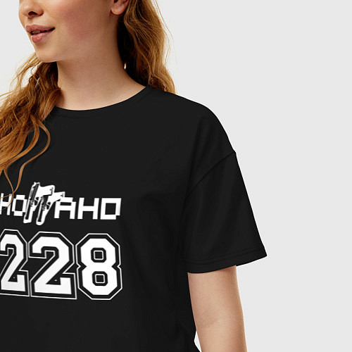 Женская футболка оверсайз 228 - Ноггано / Черный – фото 3