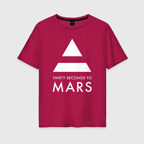 Женская футболка оверсайз 30 Seconds to Mars: 30 секунд / Маджента – фото 1