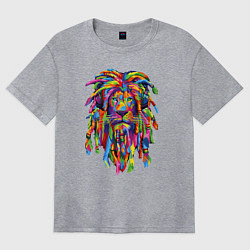Футболка оверсайз женская Lion dreaD, цвет: меланж