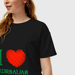 Футболка оверсайз женская Love Azerbaijan, цвет: черный — фото 2
