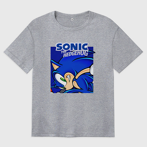 Женская футболка оверсайз Sonic Adventure Sonic / Меланж – фото 1