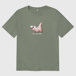 Футболка оверсайз женская Dino thats not much, цвет: авокадо