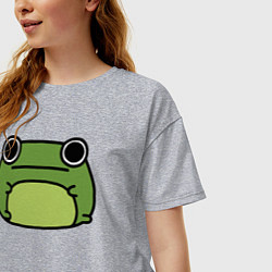 Футболка оверсайз женская Frog Lucky, цвет: меланж — фото 2