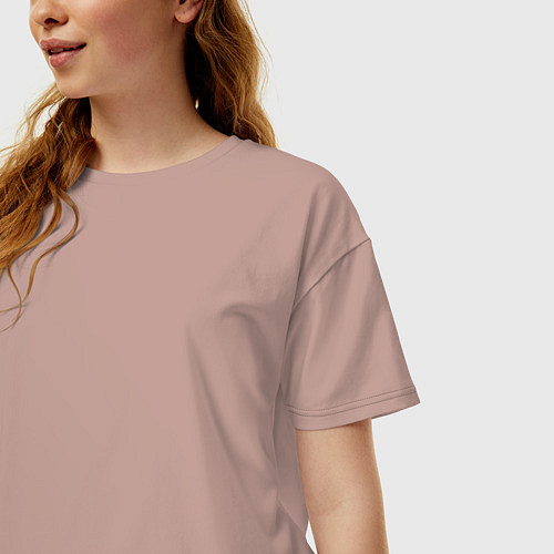 Женская футболка оверсайз ПОДНИМИ ГОЛОВУ - в глаза смотри / Пыльно-розовый – фото 3