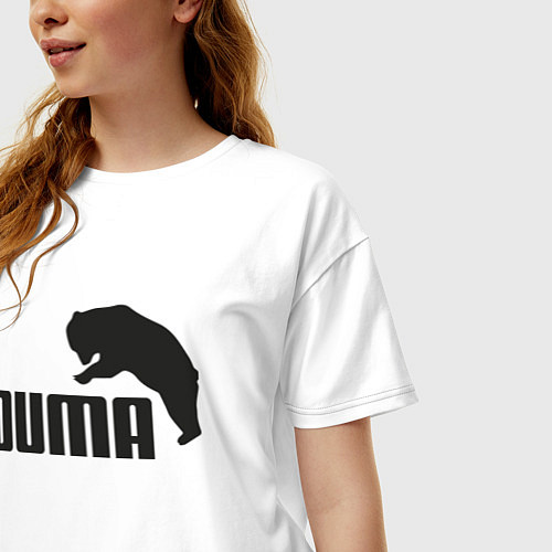 Женская футболка оверсайз Duma & Bear / Белый – фото 3