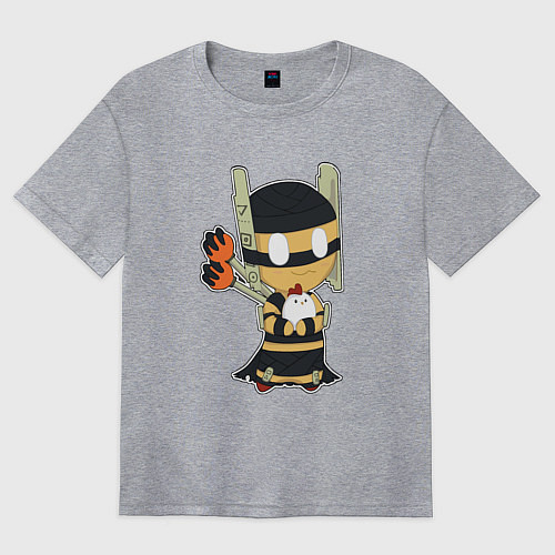 Женская футболка оверсайз Shadow Shaman Chibi / Меланж – фото 1