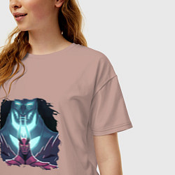 Футболка оверсайз женская Террорблэйд арт, цвет: пыльно-розовый — фото 2