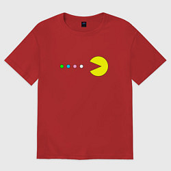 Футболка оверсайз женская Pac - man Для пары, цвет: красный