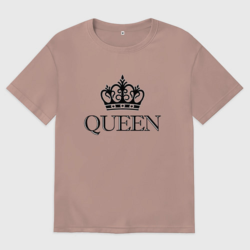 Женская футболка оверсайз QUEEN ПАРНЫЕ Королева / Пыльно-розовый – фото 1