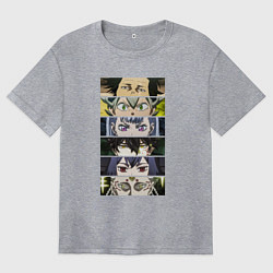 Футболка оверсайз женская Чнерный Клевер Black Clover, персонажи, цвет: меланж