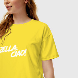 Футболка оверсайз женская БУМАЖНЫЙ ДОМ, BELLA CIAO!, цвет: желтый — фото 2