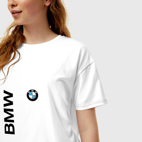 Женская футболка оверсайз BMW ато супер / Белый – фото 3