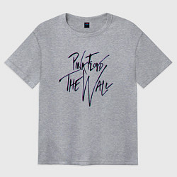 Футболка оверсайз женская ПИНК ФЛОЙД ГЛИТЧ PINK FLOYD LOGO, цвет: меланж