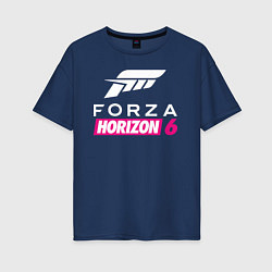 Футболка оверсайз женская Forza Horizon 6 logo, цвет: тёмно-синий