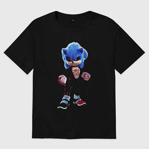 Женская футболка оверсайз Sonic eXe / Черный – фото 1