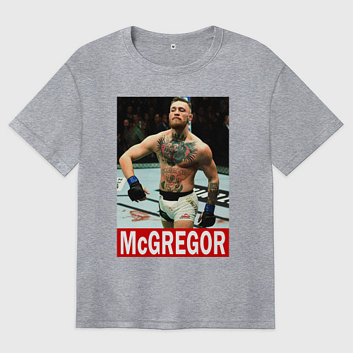 Женская футболка оверсайз Конор МакГрегор McGregor / Меланж – фото 1