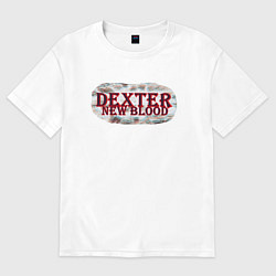 Футболка оверсайз женская Декстер, новая кровь, цвет: белый