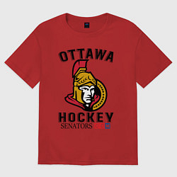 Футболка оверсайз женская OTTAWA SENATORS ОТТАВА СЕНАТОРЗ, цвет: красный