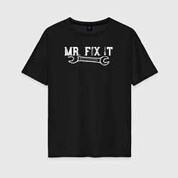 Футболка оверсайз женская Mr FIX IT, цвет: черный