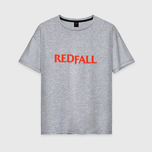 Женская футболка оверсайз Radfall логотип / Меланж – фото 1