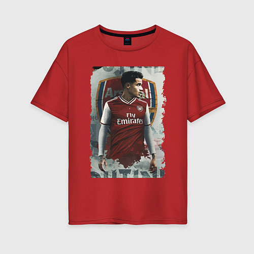 Женская футболка оверсайз Arsenal, England / Красный – фото 1