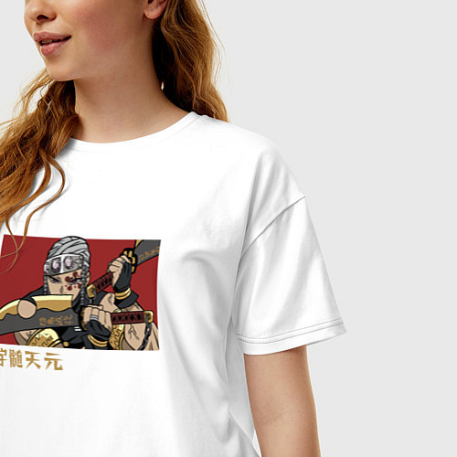 Женская футболка оверсайз Ниндзя Тэнген / Белый – фото 3