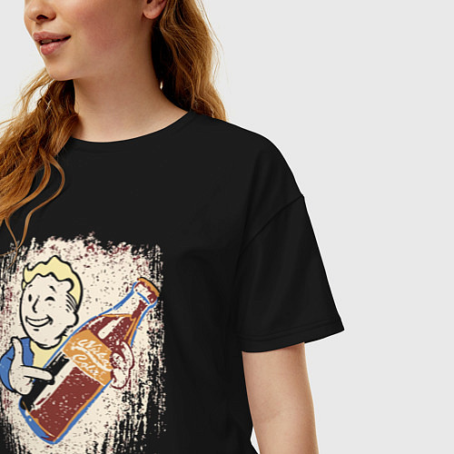 Женская футболка оверсайз Nuka Cola, Fallout / Черный – фото 3