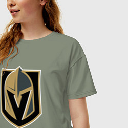 Футболка оверсайз женская Vegas Golden Knights , Вегас Голден Найтс, цвет: авокадо — фото 2