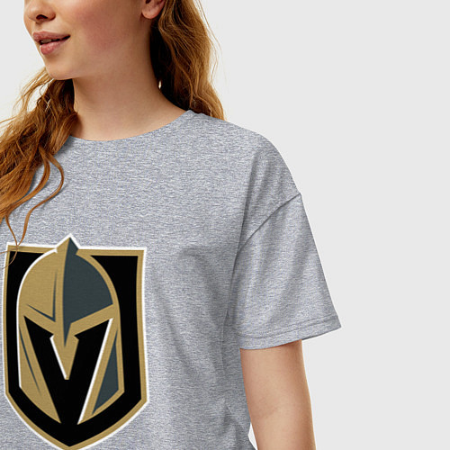 Женская футболка оверсайз Vegas Golden Knights , Вегас Голден Найтс / Меланж – фото 3