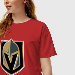 Футболка оверсайз женская Vegas Golden Knights , Вегас Голден Найтс, цвет: красный — фото 2
