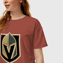 Футболка оверсайз женская Vegas Golden Knights , Вегас Голден Найтс, цвет: кирпичный — фото 2