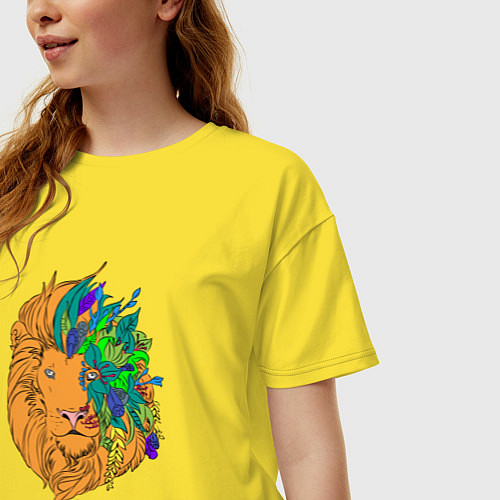 Женская футболка оверсайз Царь природы / Желтый – фото 3
