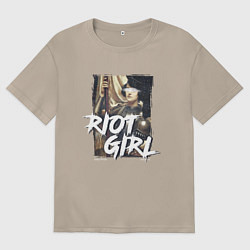 Женская футболка оверсайз Мятежная девушка