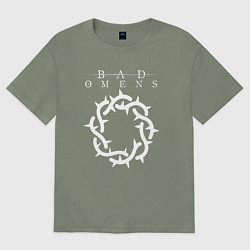Футболка оверсайз женская Bad Omens logo, цвет: авокадо
